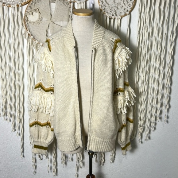 Jen's Pirate Booty NWOT Knit Zip Front Wool Dream Jacket in Snowed In Small - Picture 3 of 13